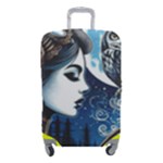Steampunk Woman With Owl 2 Steampunk Woman With Owl Woman With Owl Strap Luggage Cover (Small)