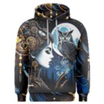 Steampunk Woman With Owl 2 Steampunk Woman With Owl Woman With Owl Strap Men s Overhead Hoodie