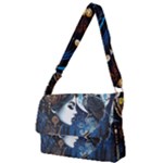 Steampunk Woman With Owl 2 Steampunk Woman With Owl Woman With Owl Strap Full Print Messenger Bag (S)