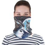 Steampunk Woman With Owl 2 Steampunk Woman With Owl Woman With Owl Strap Face Seamless Bandana (Adult)