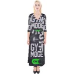 Gym mode Quarter Sleeve Wrap Maxi Dress