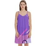 Colorful Labstract Wallpaper Theme Mini Camis Dress With Pockets