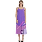 Colorful Labstract Wallpaper Theme Casual Spaghetti Strap Midi Dress