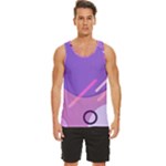 Colorful Labstract Wallpaper Theme Men s Wide Collar Tank Top