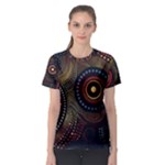Abstract Geometric Pattern Women s Sport Mesh T-Shirt