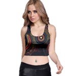 Abstract Geometric Pattern Racer Back Crop Top