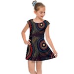 Abstract Geometric Pattern Kids  Cap Sleeve Dress