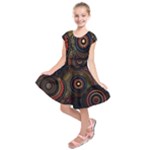 Abstract Geometric Pattern Kids  Short Sleeve Dress