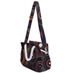 Abstract Geometric Pattern Rope Handles Shoulder Strap Bag