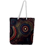 Abstract Geometric Pattern Full Print Rope Handle Tote (Large)