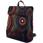 Abstract Geometric Pattern Flap Top Backpack