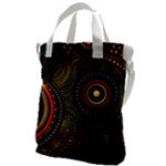 Abstract Geometric Pattern Canvas Messenger Bag