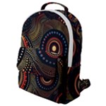 Abstract Geometric Pattern Flap Pocket Backpack (Small)