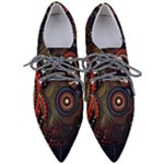 Abstract Geometric Pattern Pointed Oxford Shoes