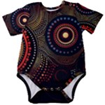 Abstract Geometric Pattern Baby Short Sleeve Bodysuit