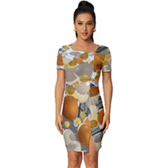 Fitted Knot Split End Bodycon Dress 