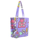 Cloud Seamless Pattern Everyday Shoulder Bag with Pouch Bag