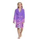 Colorful Labstract Wallpaper Theme Kids  Long Sleeve Velvet Lounge Robe