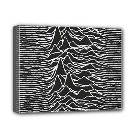 Joy Division Unknown Pleasures Pattern Deluxe Canvas 14  x 11  (Stretched) from ArtsNow.com