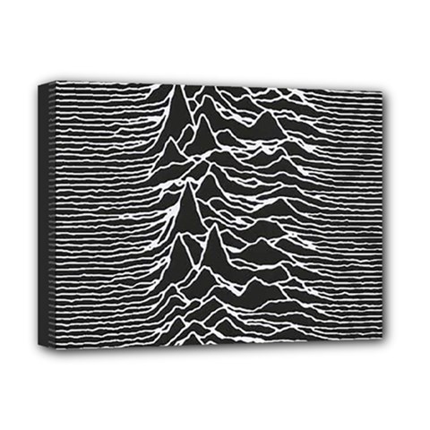 Joy Division Unknown Pleasures Pattern Deluxe Canvas 16  x 12  (Stretched)  from ArtsNow.com