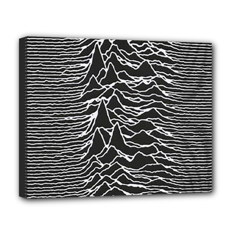 Joy Division Unknown Pleasures Pattern Deluxe Canvas 20  x 16  (Stretched) from ArtsNow.com