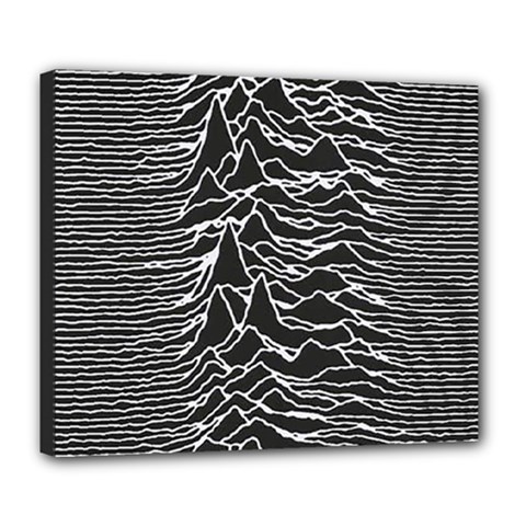 Joy Division Unknown Pleasures Pattern Deluxe Canvas 24  x 20  (Stretched) from ArtsNow.com