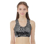 Joy Division Unknown Pleasures Pattern Sports Bra with Border