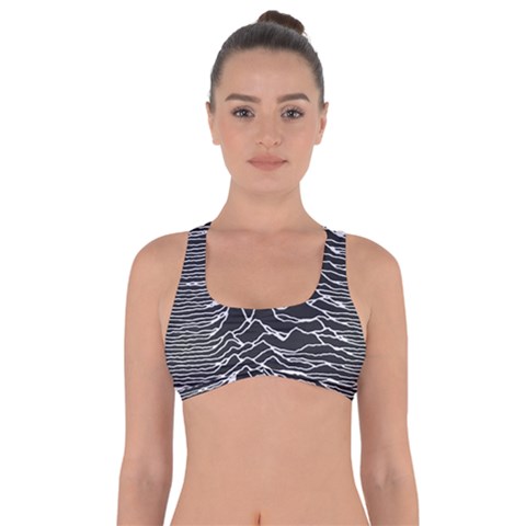 Joy Division Unknown Pleasures Pattern Got No Strings Sports Bra from ArtsNow.com
