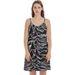 Joy Division Unknown Pleasures Pattern Mini Camis Dress With Pockets