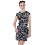 Joy Division Unknown Pleasures Pattern Drawstring Hooded Dress
