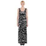 Joy Division Unknown Pleasures Pattern Thigh Split Maxi Dress