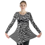 Joy Division Unknown Pleasures Pattern Long Sleeve Tunic 