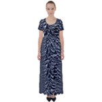 Joy Division Unknown Pleasures Pattern High Waist Short Sleeve Maxi Dress