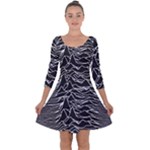 Joy Division Unknown Pleasures Pattern Quarter Sleeve Skater Dress