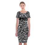 Joy Division Unknown Pleasures Pattern Classic Short Sleeve Midi Dress
