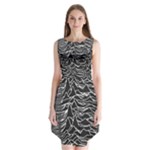 Joy Division Unknown Pleasures Pattern Sleeveless Chiffon Dress  
