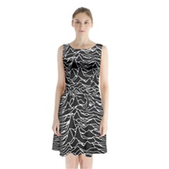 Sleeveless Waist Tie Chiffon Dress 