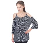 Joy Division Unknown Pleasures Pattern Flutter Sleeve T-Shirt