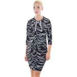 Joy Division Unknown Pleasures Pattern Quarter Sleeve Hood Bodycon Dress
