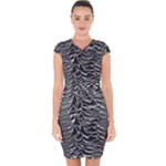 Joy Division Unknown Pleasures Pattern Capsleeve Drawstring Dress 
