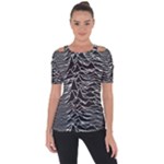 Joy Division Unknown Pleasures Pattern Shoulder Cut Out Short Sleeve Top