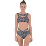 Joy Division Unknown Pleasures Pattern Bandaged Up Bikini Set 