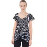 Joy Division Unknown Pleasures Pattern Lace Front Dolly Top