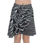 Joy Division Unknown Pleasures Pattern Chiffon Wrap Front Skirt