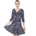 Joy Division Unknown Pleasures Pattern Quarter Sleeve Front Wrap Dress