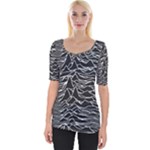 Joy Division Unknown Pleasures Pattern Wide Neckline T-Shirt