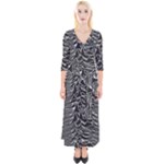 Joy Division Unknown Pleasures Pattern Quarter Sleeve Wrap Maxi Dress