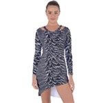 Joy Division Unknown Pleasures Pattern Asymmetric Cut-Out Shift Dress