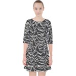 Joy Division Unknown Pleasures Pattern Quarter Sleeve Pocket Dress