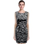Joy Division Unknown Pleasures Pattern Sleeveless Velvet Midi Dress